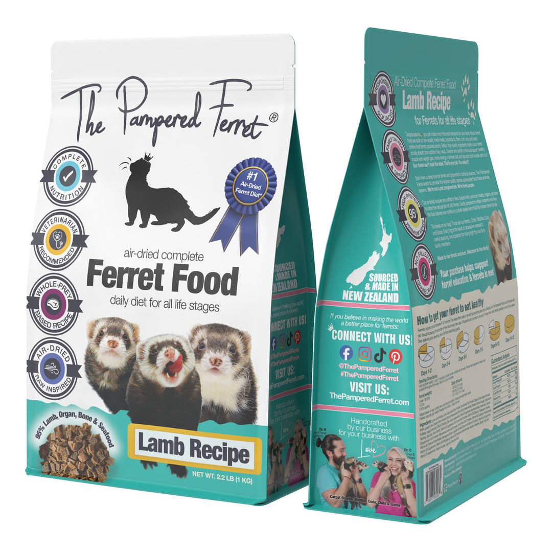 Ferret Air-Dried Complete Diet – Lamb Recipe, 1kg (2.2lb)