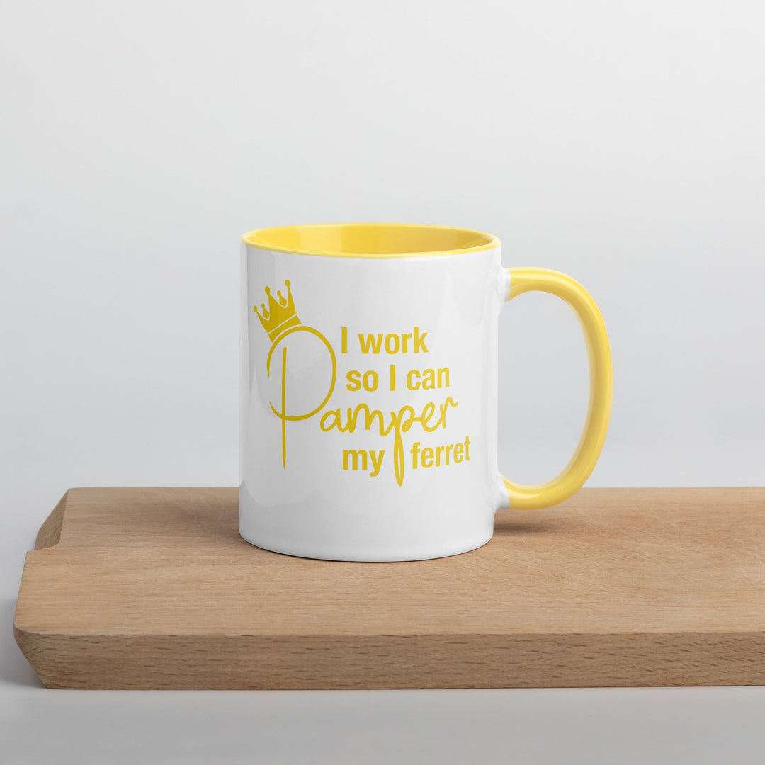 Bright Yellow Mug with Color Inside - The Pampered FerretBright Yellow Mug with Color InsideThe Pampered Ferret