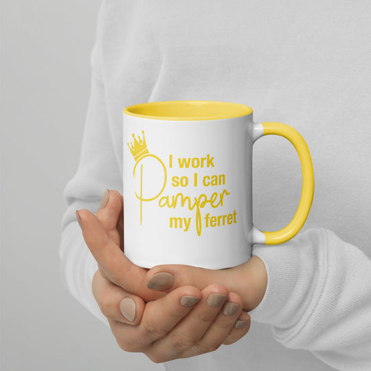 Bright Yellow Mug with Color Inside - The Pampered FerretBright Yellow Mug with Color InsideThe Pampered Ferret
