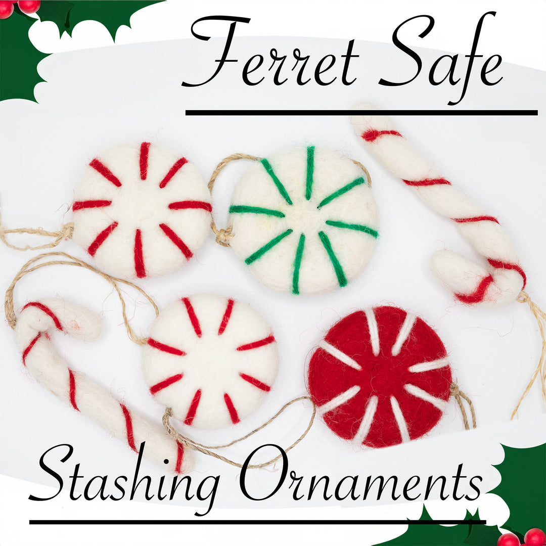 The Pampered Ferret Holiday Stashing Ornaments Toys