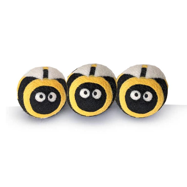 Ferret Stashing Balls (Bee Trio) - Set of 3 - The Pampered FerretFerret Stashing Balls (Bee Trio) - Set of 3Ferret ToysThe Pampered Ferret
