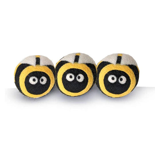 Ferret Stashing Balls (Bee Trio) - Set of 3 - The Pampered FerretFerret Stashing Balls (Bee Trio) - Set of 3Ferret ToysThe Pampered Ferret