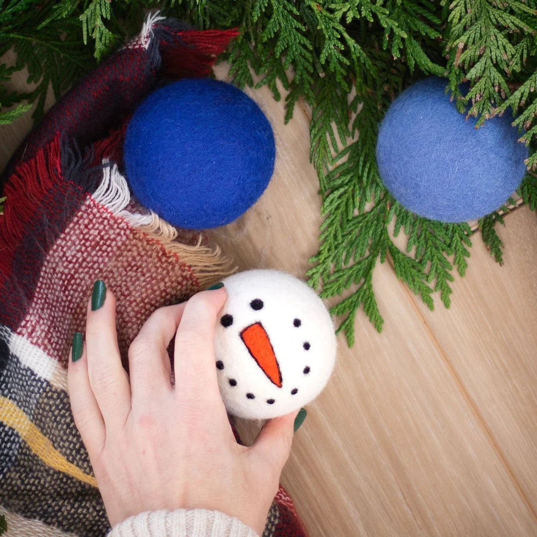 Ferret Stashing Balls (Blue Snowman) - Set of 3 - The Pampered FerretFerret Stashing Balls (Blue Snowman) - Set of 3Ferret ToysThe Pampered Ferret