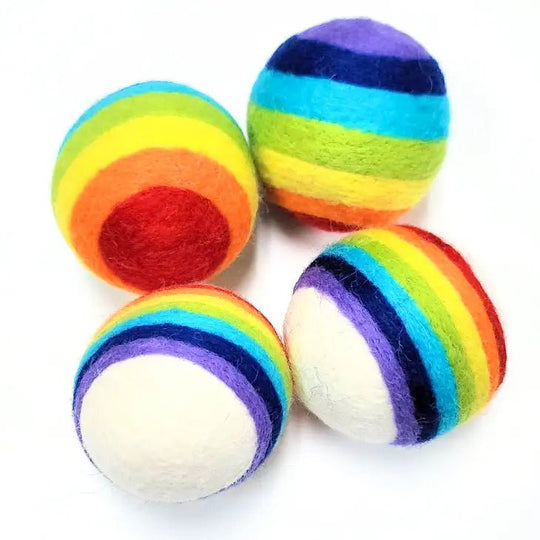 Ferret Stashing Balls (Rainbow) - Set of 4 - The Pampered FerretFerret Stashing Balls (Rainbow) - Set of 4Ferret ToysThe Pampered Ferret