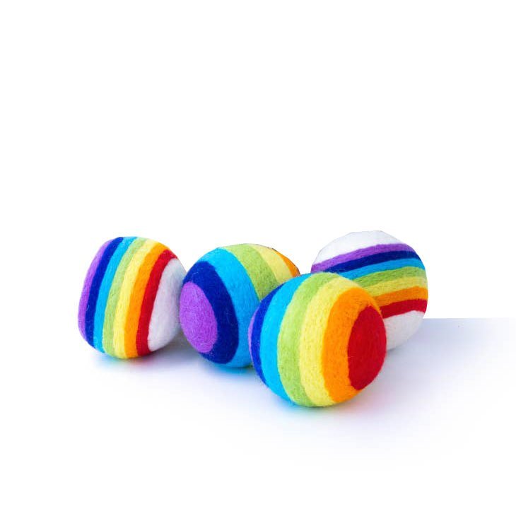 Ferret Stashing Balls (Rainbow) - Set of 4 - The Pampered FerretFerret Stashing Balls (Rainbow) - Set of 4Ferret ToysThe Pampered Ferret