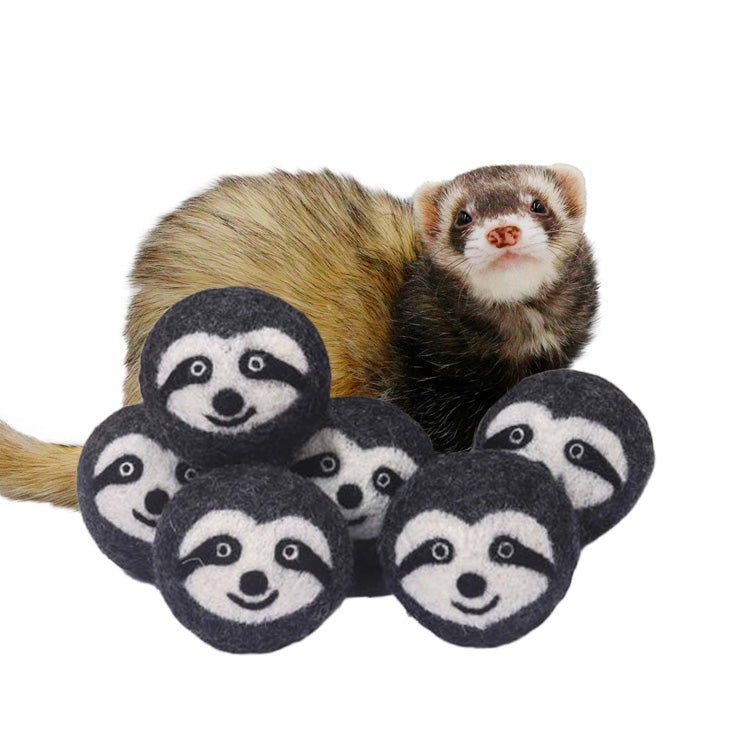 Ferret Stashing Balls (Sloth Squad) - Set of 6 - The Pampered FerretFerret Stashing Balls (Sloth Squad) - Set of 6Ferret ToysThe Pampered Ferret