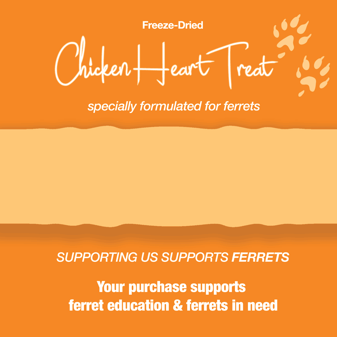 Freeze - Dried Raw Chicken Heart Treat - The Pampered Ferret