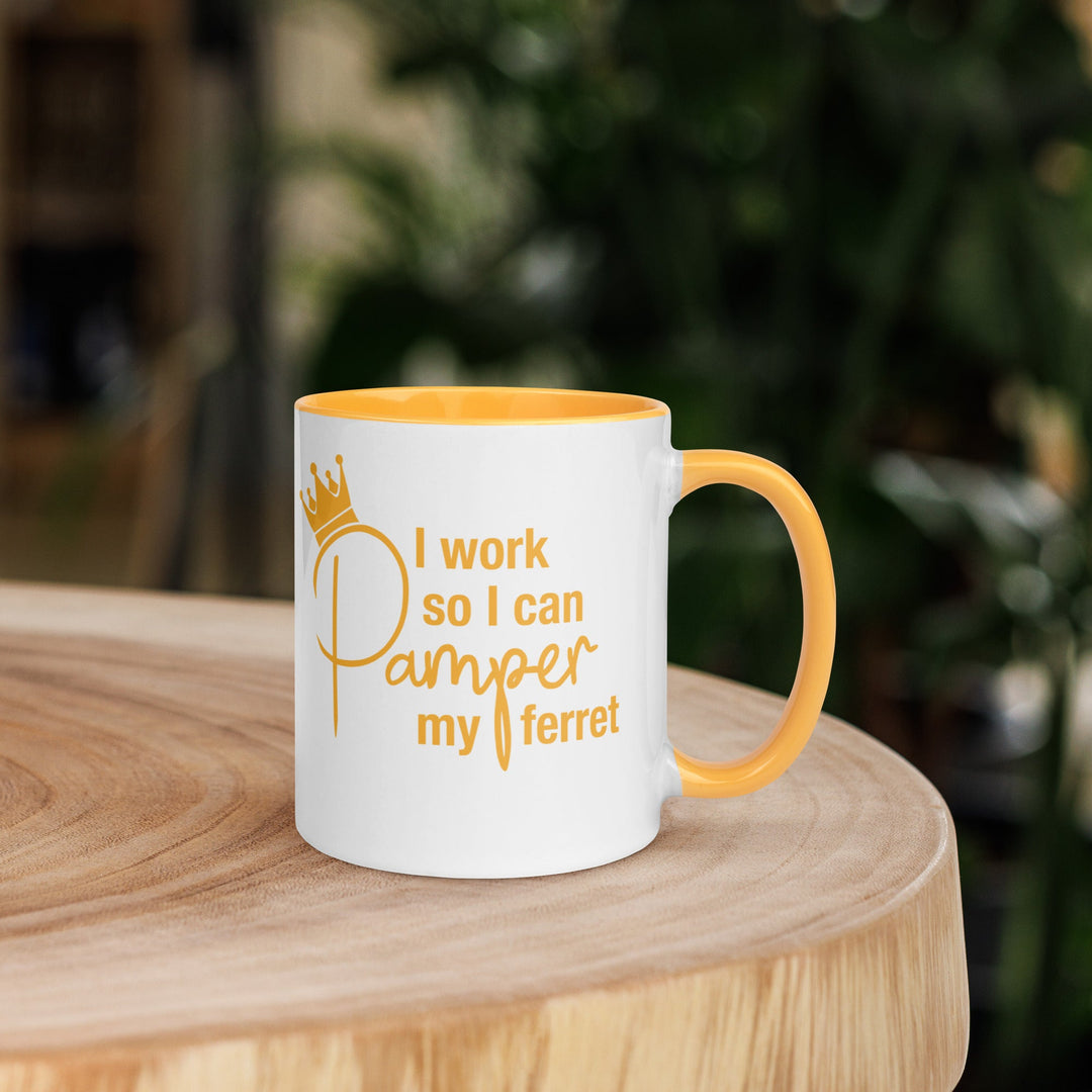 Golden Yellow Mug with Color Inside - The Pampered FerretGolden Yellow Mug with Color InsideThe Pampered Ferret