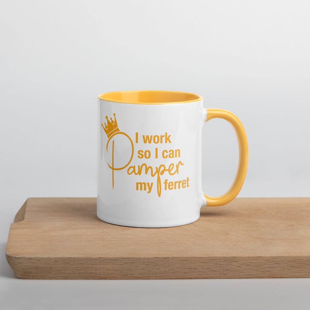 Golden Yellow Mug with Color Inside - The Pampered FerretGolden Yellow Mug with Color InsideThe Pampered Ferret
