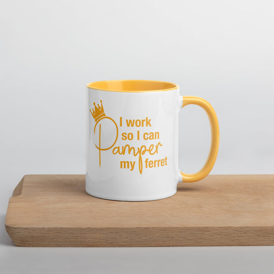 Golden Yellow Mug with Color Inside - The Pampered FerretGolden Yellow Mug with Color InsideThe Pampered Ferret