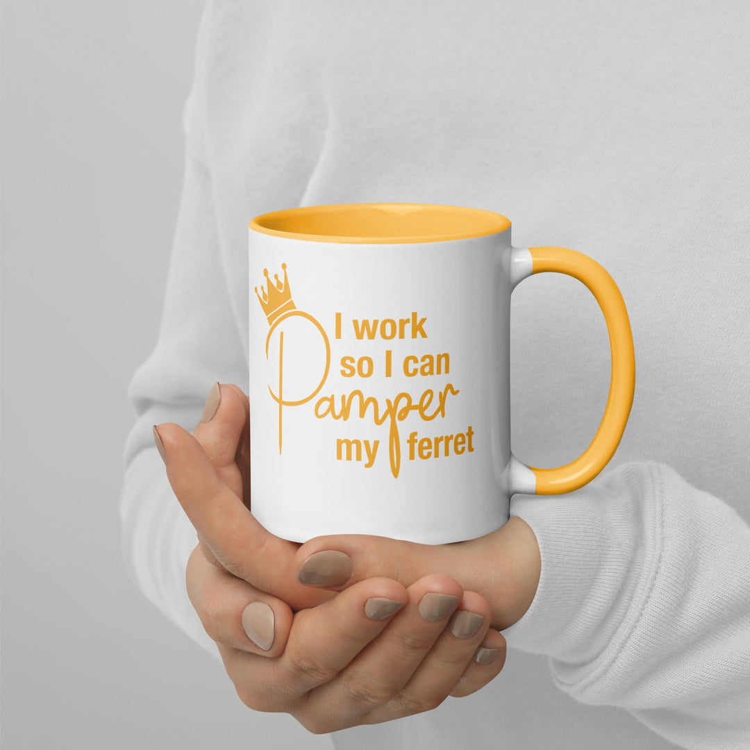 Golden Yellow Mug with Color Inside - The Pampered FerretGolden Yellow Mug with Color InsideThe Pampered Ferret