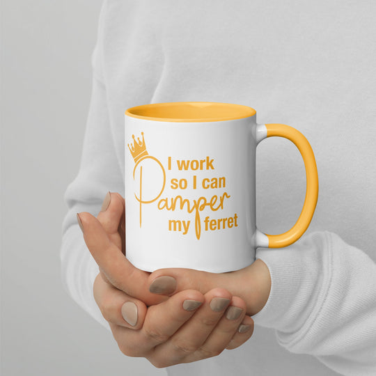 Golden Yellow Mug with Color Inside - The Pampered FerretGolden Yellow Mug with Color InsideThe Pampered Ferret