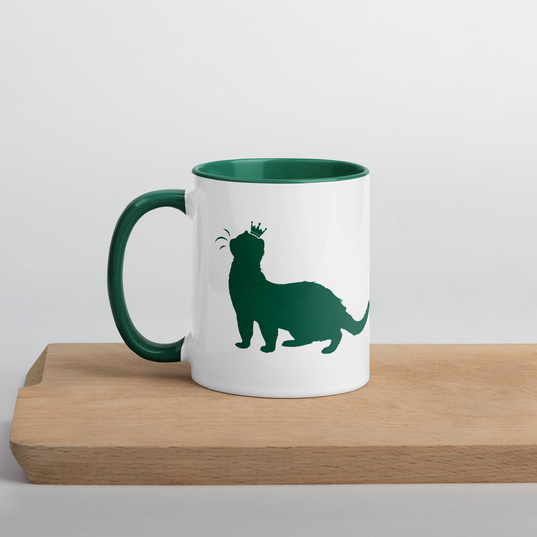 Green Mug with Color Inside - The Pampered FerretGreen Mug with Color InsideThe Pampered Ferret