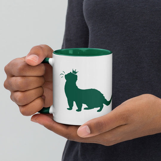 Green Mug with Color Inside - The Pampered FerretGreen Mug with Color InsideThe Pampered Ferret