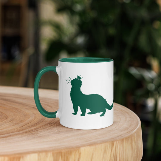 Green Mug with Color Inside - The Pampered FerretGreen Mug with Color InsideThe Pampered Ferret