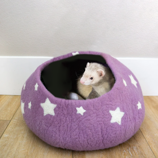 Comfy Ferret Cave (Lavender Midnight Stars)