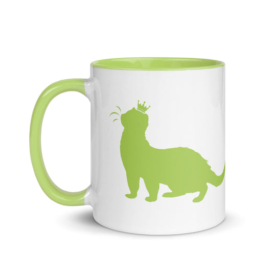 Lime Green Mug with Color Inside - The Pampered FerretLime Green Mug with Color InsideThe Pampered Ferret
