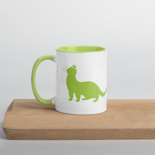 Lime Green Mug with Color Inside - The Pampered FerretLime Green Mug with Color InsideThe Pampered Ferret