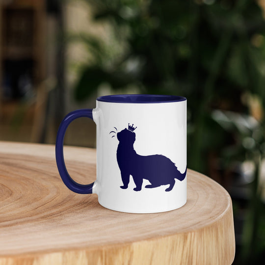 Navy Blue Mug with Color Inside - The Pampered FerretNavy Blue Mug with Color InsideThe Pampered Ferret