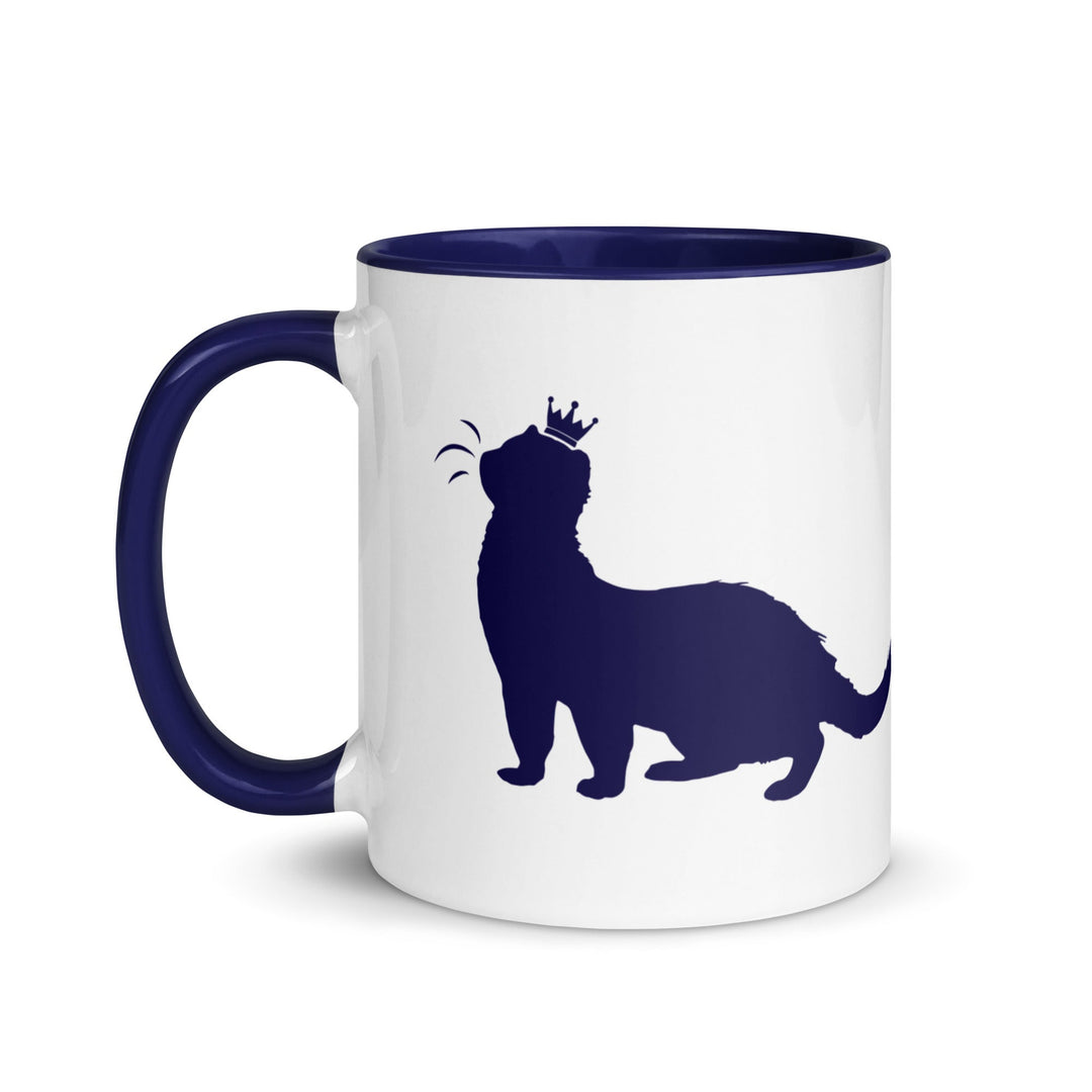 Navy Blue Mug with Color Inside - The Pampered FerretNavy Blue Mug with Color InsideThe Pampered Ferret