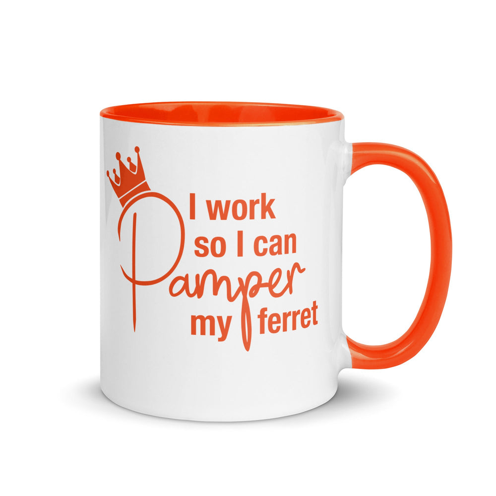 Orange Mug with Color Inside - The Pampered FerretOrange Mug with Color InsideThe Pampered Ferret