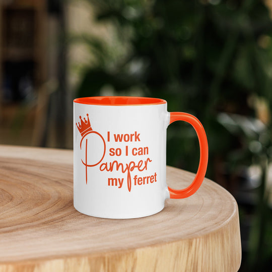 Orange Mug with Color Inside - The Pampered FerretOrange Mug with Color InsideThe Pampered Ferret