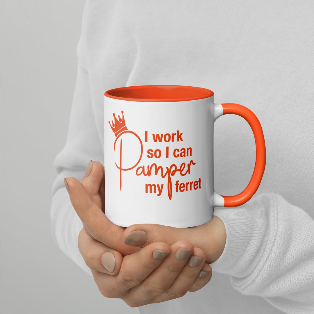 Orange Mug with Color Inside - The Pampered FerretOrange Mug with Color InsideThe Pampered Ferret