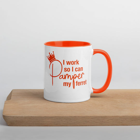 Orange Mug with Color Inside - The Pampered FerretOrange Mug with Color InsideThe Pampered Ferret