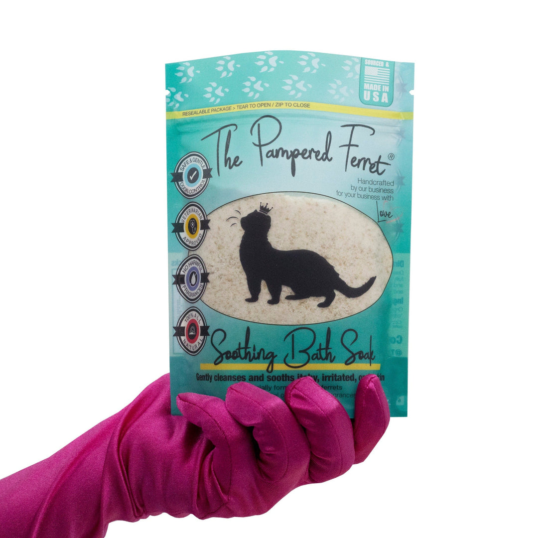 soothing bath soak for ferrets in bag