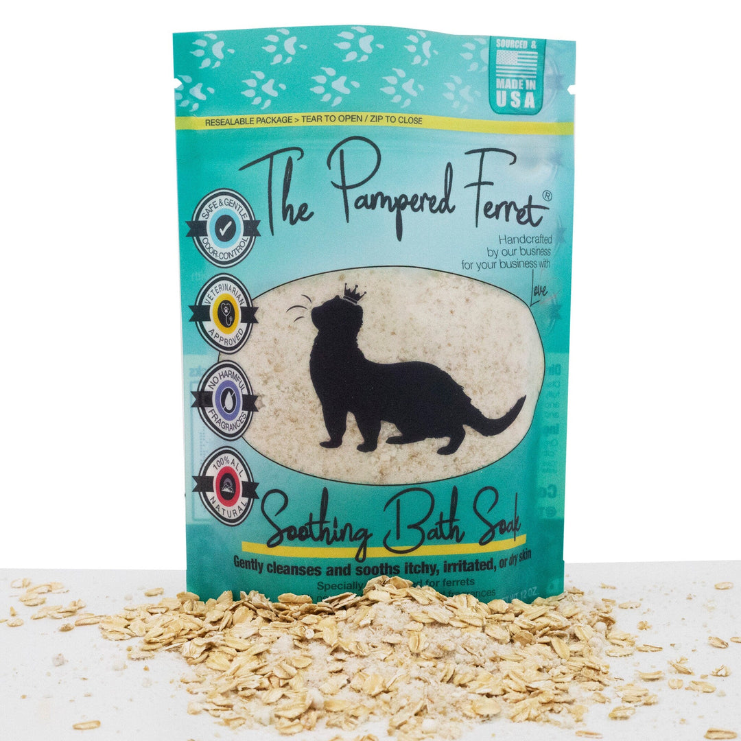 soothing bath soak for ferrets in bag