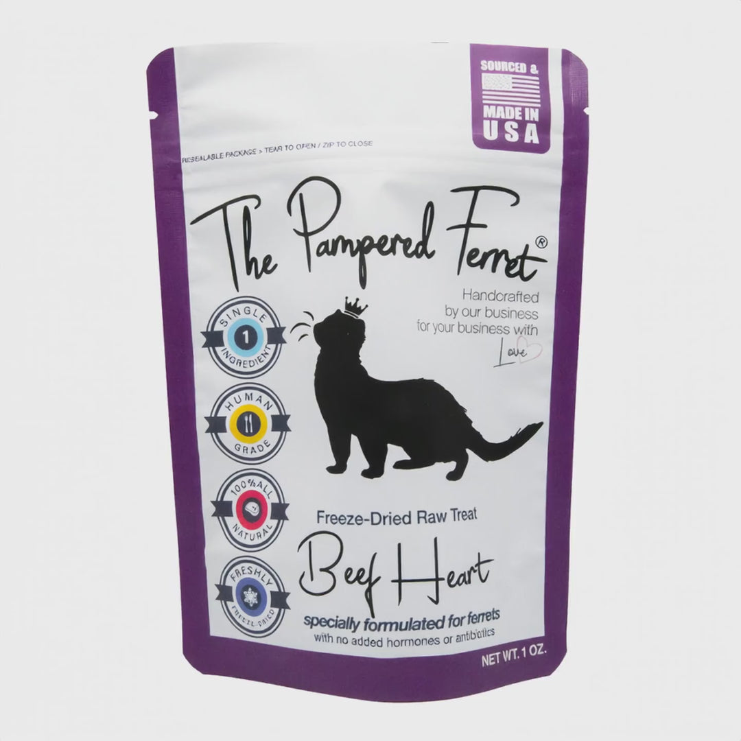 Freeze-Dried Raw Beef Heart Treat for Ferrets