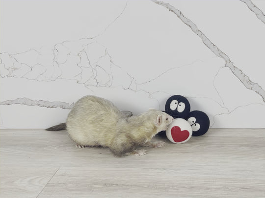 Ferret safe toy stash balls wool handmade