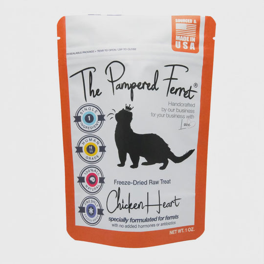 Freeze-Dried Raw Chicken Heart Treat for Ferrets