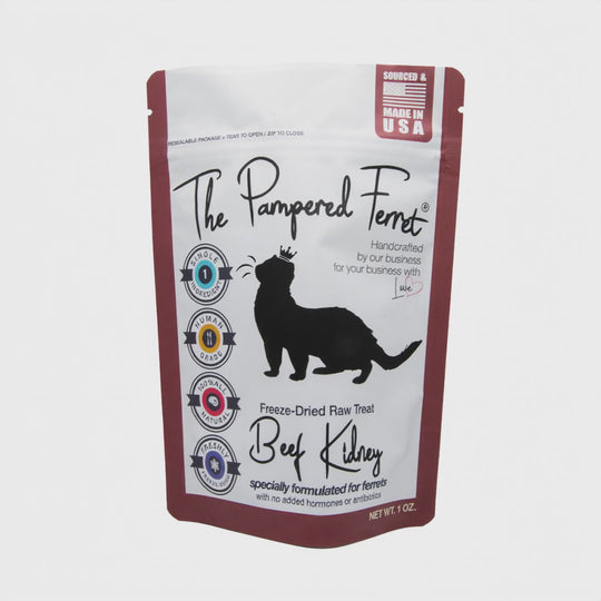 Freeze-Dried Raw Beef Kidney Treat for Ferrets
