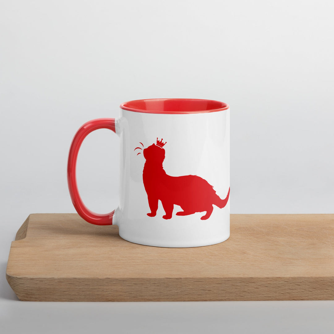 Red Mug with Color Inside - The Pampered FerretRed Mug with Color InsideThe Pampered Ferret