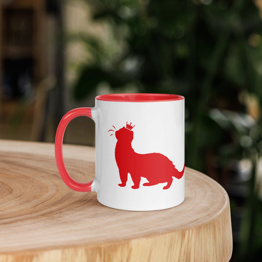 Red Mug with Color Inside - The Pampered FerretRed Mug with Color InsideThe Pampered Ferret