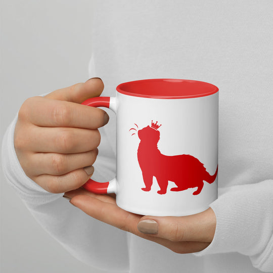 Red Mug with Color Inside - The Pampered FerretRed Mug with Color InsideThe Pampered Ferret