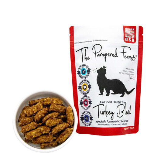 Turkey blend Dental Treat for ferrets in bag